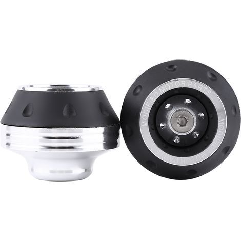 Cadre de roue de fourche avant en aluminium CNC, curseur de Protection contre les chutes de moto, Scooter, cyclomoteur, argent (1/4)