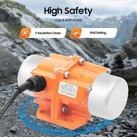60W 220V Concrete Vibration Motor Asynchronous Vibrating Vibrator 1Phase 3000rpm (1/5)