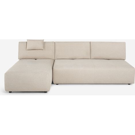 Divano 3 posti angolare beige componibile con chaise lounge modulare Mozy (1/5)