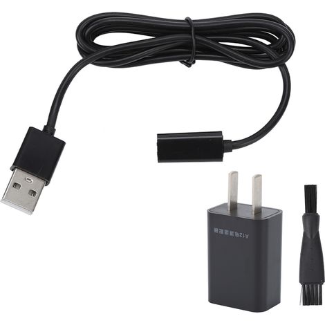Chargeur USB pour rasoir électrique Poree, câble de remplacement pour tondeuse à barbe, prise américaine 100‑240V (1/5)