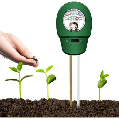 3-in-1 Soil Tester – Measures pH, Moisture and Nutrients, Gardening Tool for Plants, Grass and Agriculture, Battery-Free, Easy to Use (1/5)