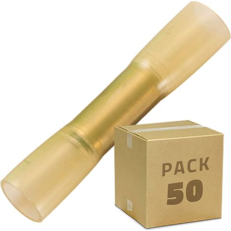 Pack 50 Unités Cosse de Connexion Thermorétractable BHT 5 Jaune