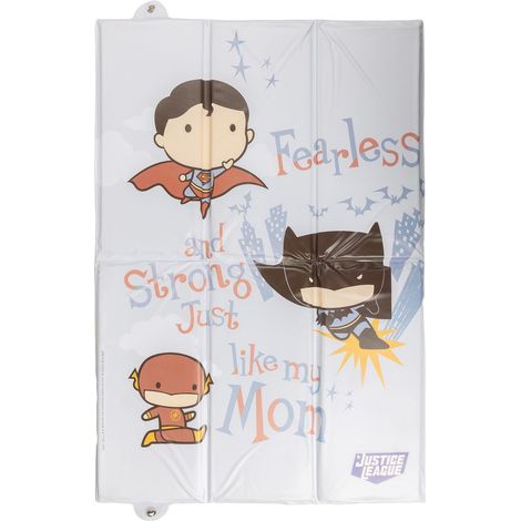 Justice League Piano cambio pieghevole per bambini, salvaspazio e morbido