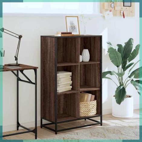 849163 Bibliothèque chêne marron 65,5x33x107,5 cm bois d'ingénierie (1/5)