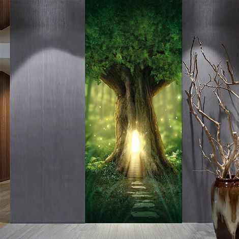 (38,5 x 200 cm x 2 pièces) Stickers de porte effet 3D 32 (1/4)