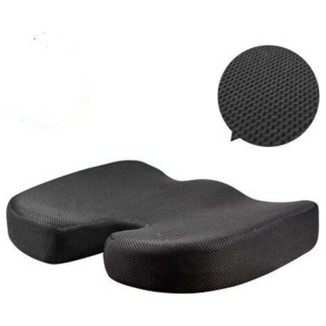 Office Chair Cushion - Ergonomic and Orthopedic Memory Foam Cushion – Black, Large (1/4)