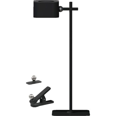 Lámpara de mesa LED magnética recargable V-TAC de 3 W, negra, regulable táctil 3 en 1