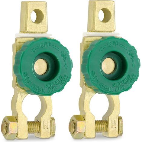 12V 24V Détachant la Batterie, 2 Pièces Universel interrupteur coupe, Coupe Circuit Batterie, Isolateur de batterie de voiture, Interrupteur de Déconnexion pour Bateau Camion Tracteur (1/5)