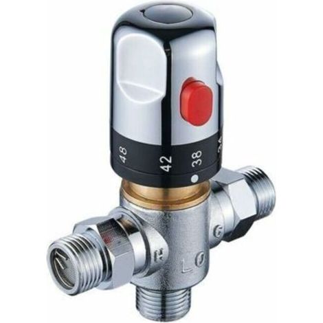 Kit Douchette WC Mitigeur, Thermostatique Douchette à Main en lation Chrome Anti-brûlure Toilette, Bidet Spray Set Inverseur de Douche (1/5)
