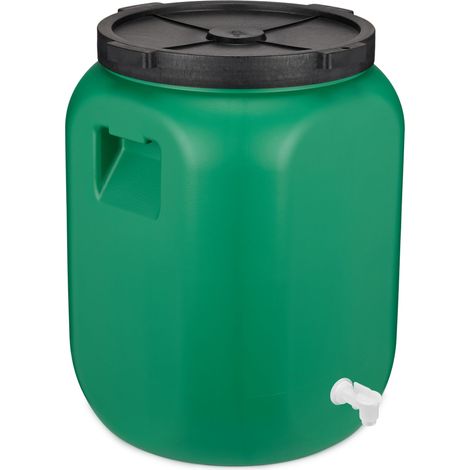 Garronda 60L Fût Plastique Alimentaire avec Robinet – Récupérateur d'Eau Sans BPA pour Eau, Fermentation, Croquettes, Choucroute GD-0142