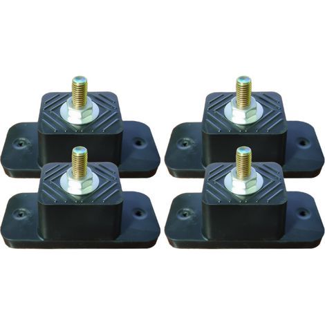 Amortisseur de climatiseur - Support de montage pour climatiseur extérieur à condensateur mini-split, 4 pièces - Hauteur 4 cm