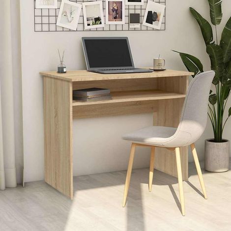 801173 Desk Sonoma Oak 90x50x74 cm Engineered Wood vidaXL