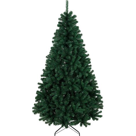 HOMCOM Artificial Christmas Tree with Hinged Design, 210cm Fir Tree (1/5)