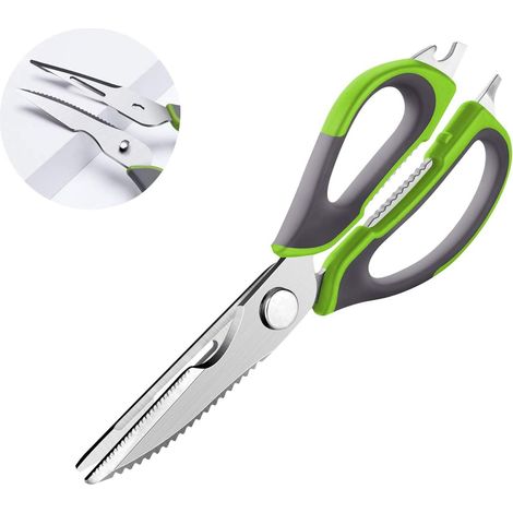 Ciseaux De Cuisine - Lames En Acier Inoxydable - Poignées Ergonomiques Antidérapantes - Pour Herbes Viande Poisson Volaille - Lot De 1 (1/5)