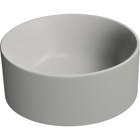 Vasque à poser KUBE X en céramique, dia 32cm, cenere mat (1/3)