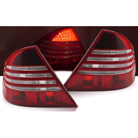 Paire de feux arriere Mercedes classe S W220 de 1998 a 2005 LED rouge blanc