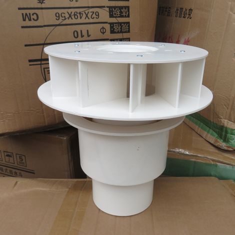 Raccords en PVC, trémie de récupération d'eau de pluie à siphon, type 87, en plastique, par gravité, DN110, pour toiture, trémie de drainage de 75 litres, siphon de sol (1/5)