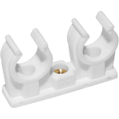 PVC Rohr-Clip doppelt 16-18mm 261120