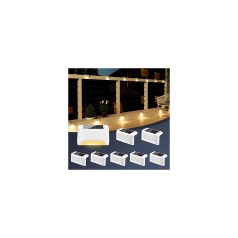 Lot de 8 Lampes Solaires pour Escaliers Extérieurs, Éclairage Extérieur Solaire, Étanche Lampes Solaires pour Clôture, Escalier, Marches, Cour (1/4)