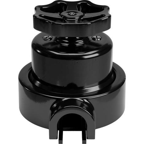 creative cables -  Kit interruttore/deviatore con manopola e base per Creative-Tubes in porcellana nera