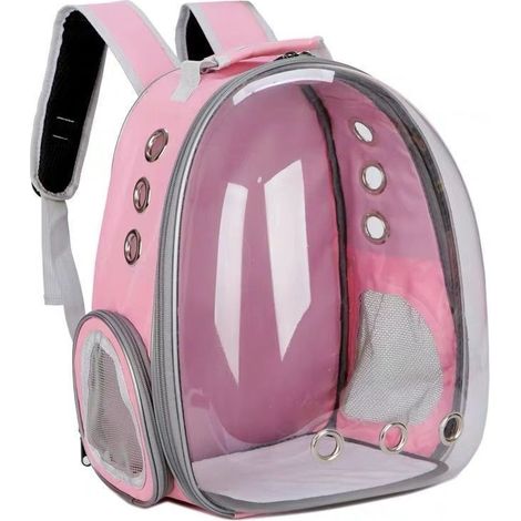 Bolsa de transporte portátil transparente para mascotas (gatos y perros) para ir de compras y hacer senderismo.