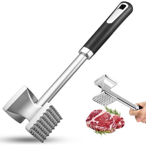 Attendrisseur à viande, marteau à viande à double surface pour steak, poulet, poisson, porc, bonne adhérence, marteau attendrisseur à viande, outil de cuisine parfait (1/5)