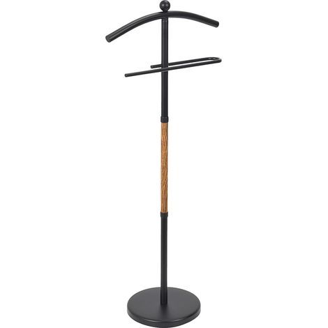 Valet de Chambre Design "Effet Bois" 109cm Noir