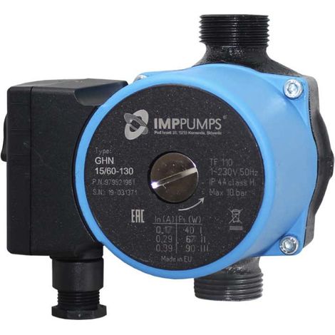 Bomba Circulación IMP GHN 15/61-130  90W, 3 Velocidades, 130mm  Repuesto Universal para Calderas y Calefacción