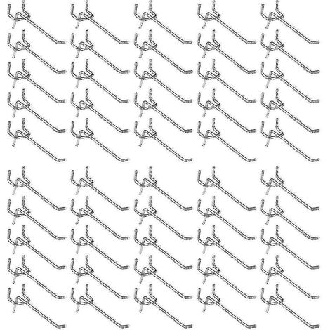 50 crochets pour panneau perforé, crochets pour étagère murale, idéal pour l'affichage, le rangement d'outils et le stockage dans un garage - jie (1/5)