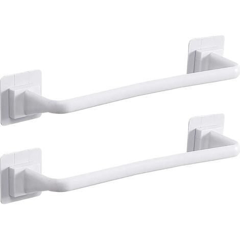 Set mit 2 wandmontierten Handtuchhaltern aus Kunststoff für Blumentopfdeckel, Badezimmeraccessoires, Küche, Bad, Toilette (1/3)