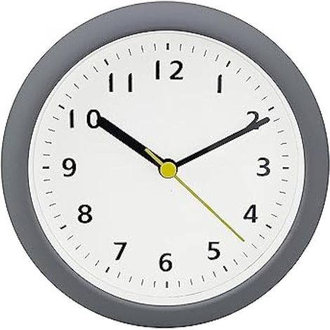 Horloge murale silencieuse et étanche pour salle de bain, douche, cuisine (1/5)