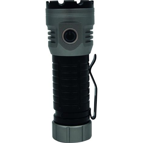 Torcia portatile LED COB (30W 3000lm) con cavo USB C fascio luminoso fino a 214m IPX4 Ø41x115mm colore nero e grigio