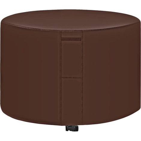 Housse de protection imperméable pour salon de jardin rond, tissu Oxford 420D, coupe-vent, résistant aux UV, marron 280 x 110 cm (1/5)