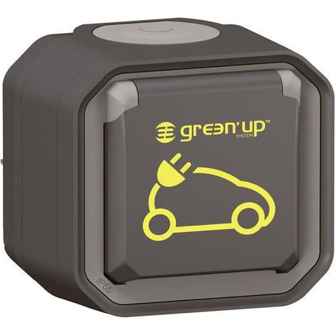 Legrand – Prise saillie 2P+T renforcée pour recharge véhicule électrique – Installation rapide en saillie – Finition anthracite moderne – 16A 230V