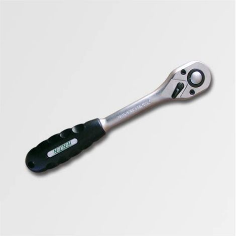 Cliquet - 1/4 Pouces - Acier Chrome Vanadium CrV - Mécanisme 36 Dents - Poignée Ergonomique Plastique - Longueur 140 Mm - 1 Pièce (1/3)