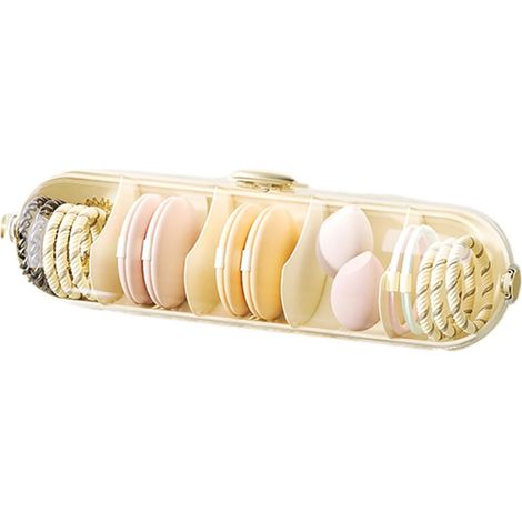 Scatola porta dischetti di cotone e piumino per cipria - bianca - 361010 cm (non include accessori per il trucco)