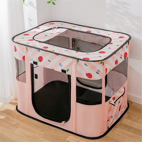 Parc pour Animaux Portable, Enclos Pliant Tente Exercice Cage Chiot Chaton Lapin, Intérieur Extérieur Voyage Camping, Sac Rangement Offert, Oxford 300D (1/5)