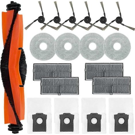 Für die Saugroboter Dreame X40 Ultra Complete und S30 Pro Ultra: Hauptseitenbürste, HEPA-Filter, Reinigungstuch und Staubbeutel.