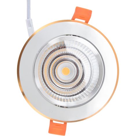 Set mit 2 LED-Einbaustrahlern 7W 3000K, Durchmesser 11cm, Bohrloch 95mm, für die Deckenbeleuchtung im Innenbereich, warmes Licht, Universalspannung 100-264V, ideal für Renovierungsarbeiten. (1/5)