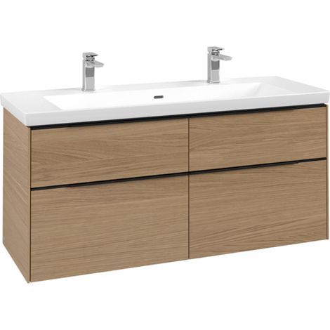 Villeroy & Boch Subway 3.0 armoire sous lavabo, 4 tiroirs, lavabo (1/2)