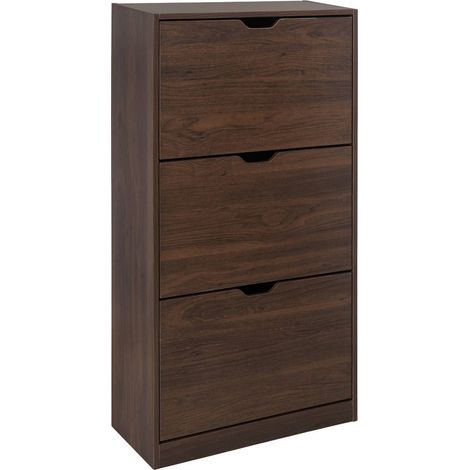 sweeek - Schuhschrank Holzdekor 3 Schubladen (1/5)