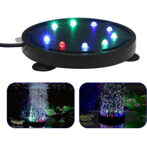 Aquarium sous-marin LED lampe pierre à bulles colorée pour réservoir poisson (1/5)