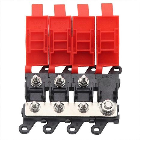Bloc de distribution à 3 voies 200 A à fusibles boulonnés pour distribution électrique marine, SUV, voiture, camion et camping-car. Porte-fusible MIDI BDFS. (1/5)