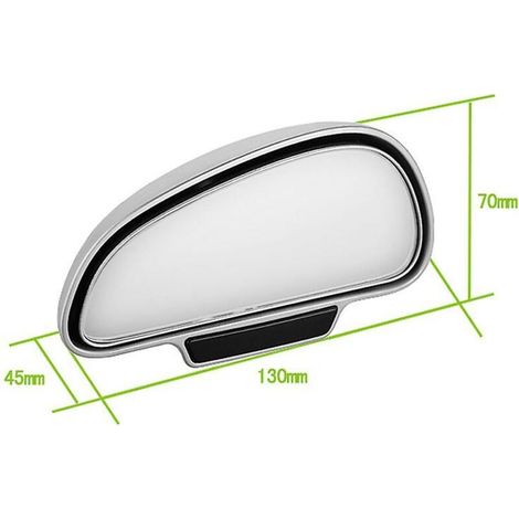 Lot de 2 rétroviseurs d'angle mort grand angle pour voiture, camion, SUV, camping-car - Rétroviseur auxiliaire automobile à 360 degrés (1/4)