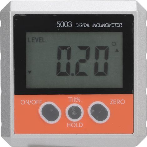 Inclinomètre numérique RuoShui 5003, rapporteur électronique magnétique 4x90°, niveau d'angle étanche IP54 (1/5)