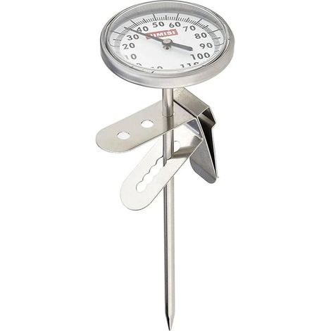 Thermomètre à lait et café en acier inoxydable, thermomètre à cadran -10 à 110 °C pour cuisson, barbecue, nourriture, steak, dinde, bonbons, lait et eau de bain (1/5)