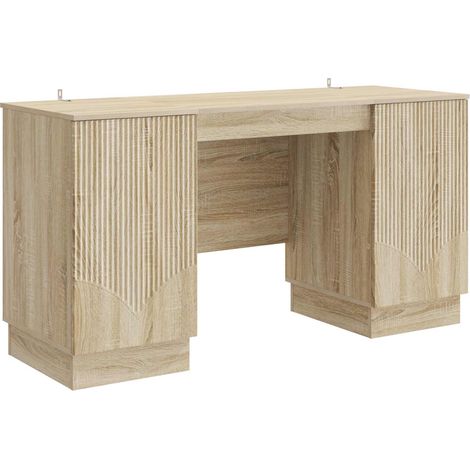 Schreibtisch Sonoma-Eiche 142,5 x 50 x 75 cm Holzwerkstoff vidaXL