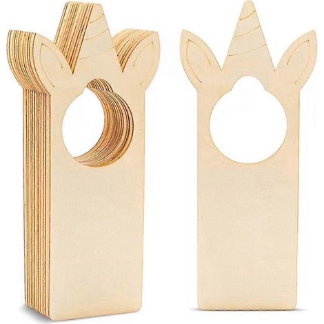 20 Stück unbehandelte Türknaufhänger aus Holz, Türknaufschilder, DIY-Bastelbedarf