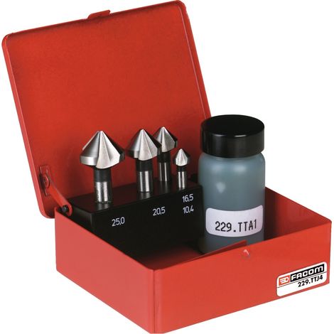 Facom 229.TTJ4 Senkfraeser 90° 10,4 - 25 mm, Set 4-tlg (1/2)