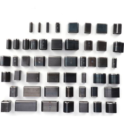 52 pièces Outil de perçage pour cuir avec poinçons creux de formes variées : ovale, rond, carré (1/5)